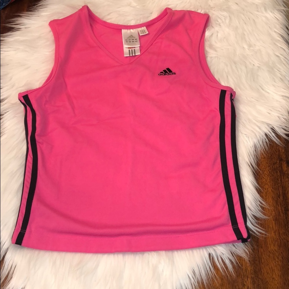 Adidas pink workout shirt